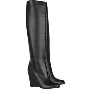 Christian Louboutin Zepita Wedge Black Leather Boots